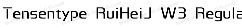 Tensentype RuiHeiJ W3 Regular字体转换